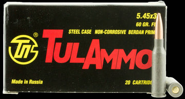Tulammo TA545390 Rifle 5.45x39mm 60 gr Full Metal Jacket (FMJ) 20rd Box