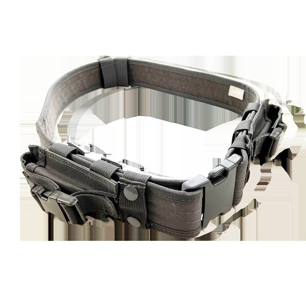 TACTICAL BELT W/2 POUCHES:  URBAN GRAY
