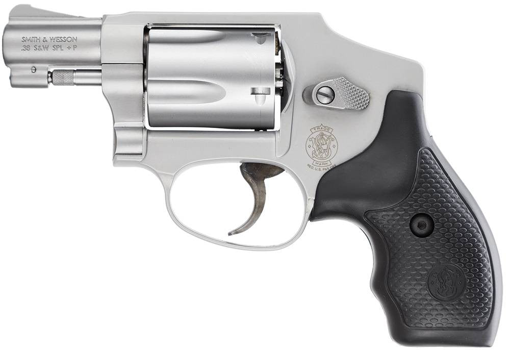 Smith & Wesson 103810 Model 642 Airweight 38 S&W Spl +P 5rd 1.88 Stainless Steel Barrel & Cylinder Matte Silver Aluminum Frame with Black Polymer Grip, No Internal Lock & Enclosed Hammer
