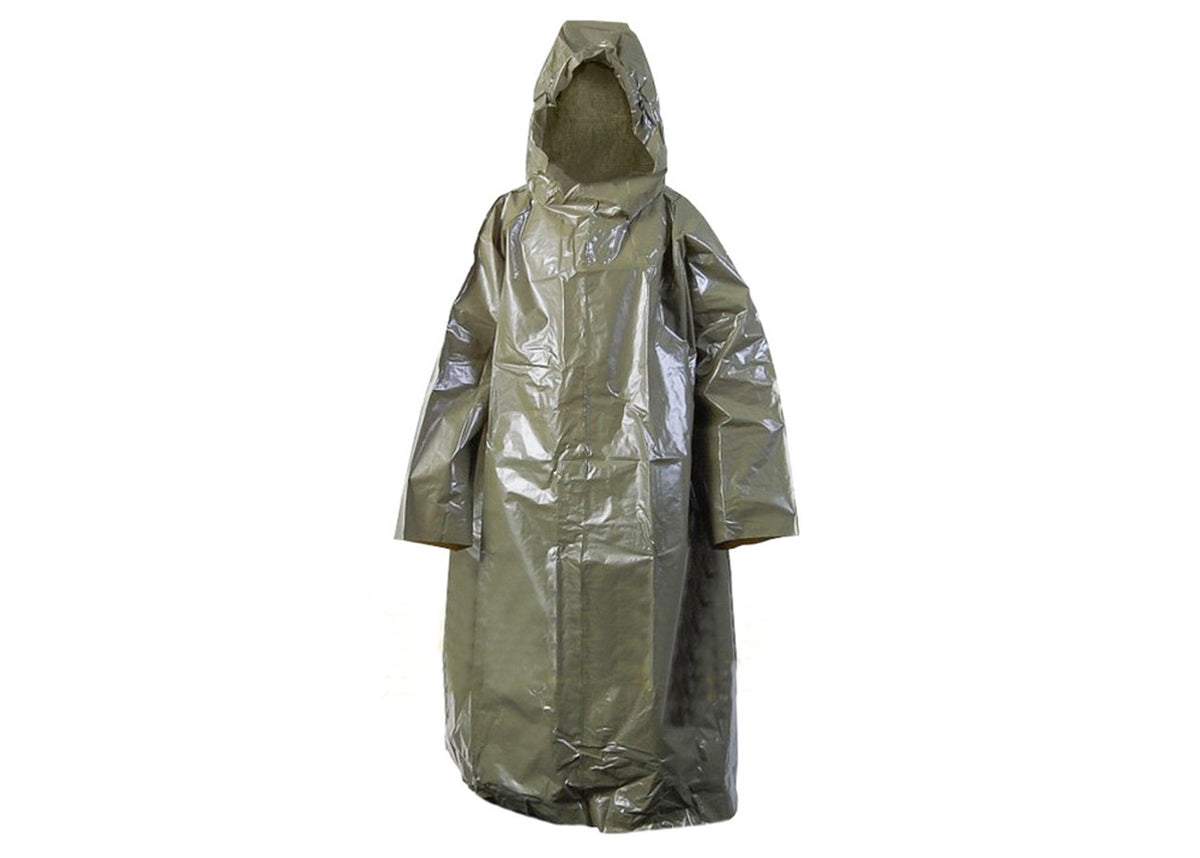 Czech Vinyl Poncho Olive Drab Green - 4-Pack