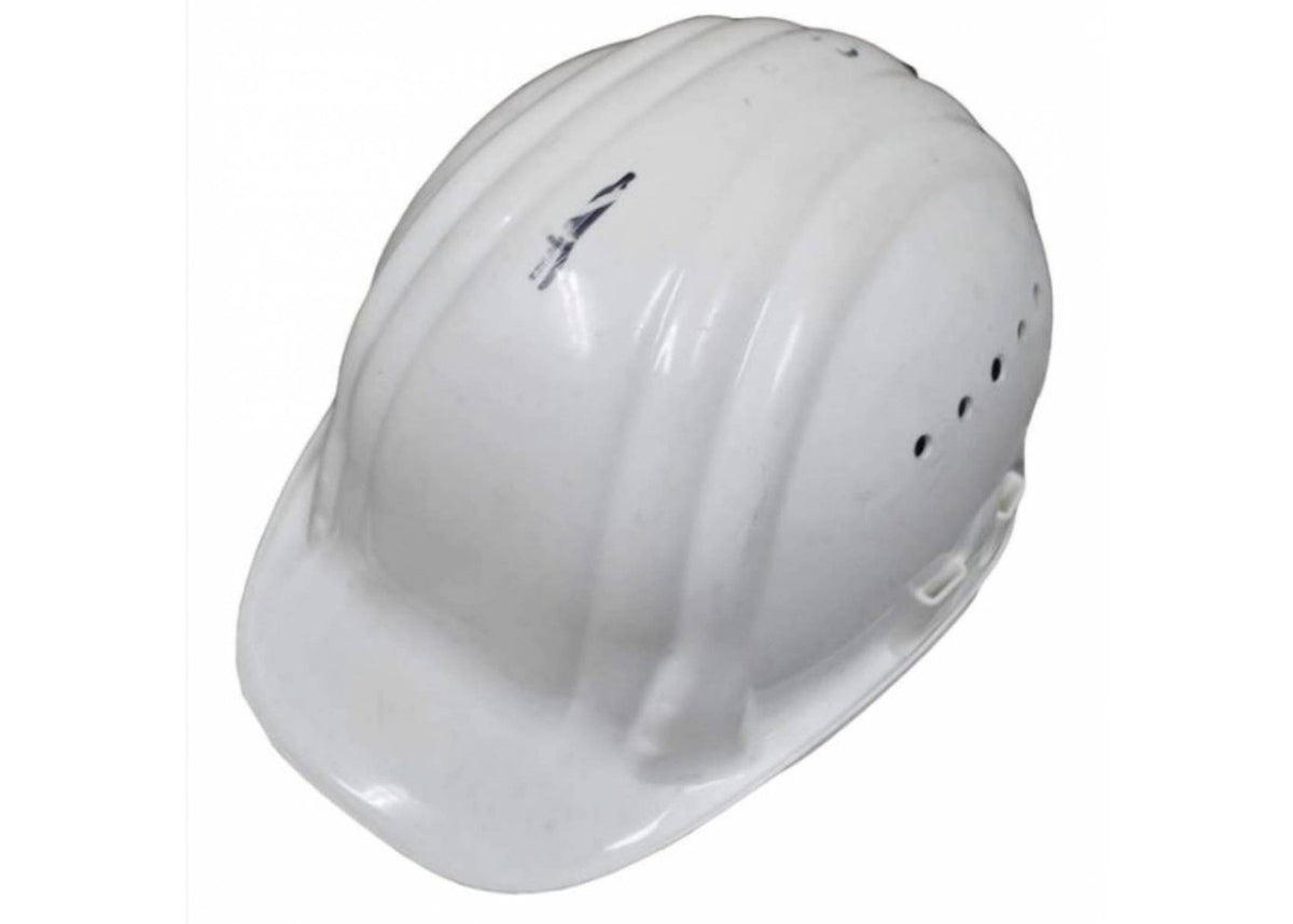 German White Work Helmet (Hard Hat) - Used
