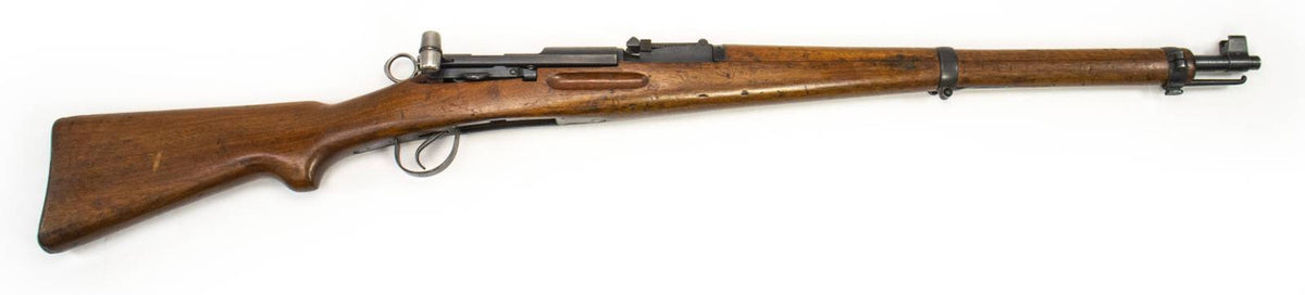 BERN K31 7.5x55 SWISS STRAIGHT PULL (C&R Eligible) W/O MAGAZINE - Dark StockHas a crack in the wood on the right hand side above the trigger.See pictures.