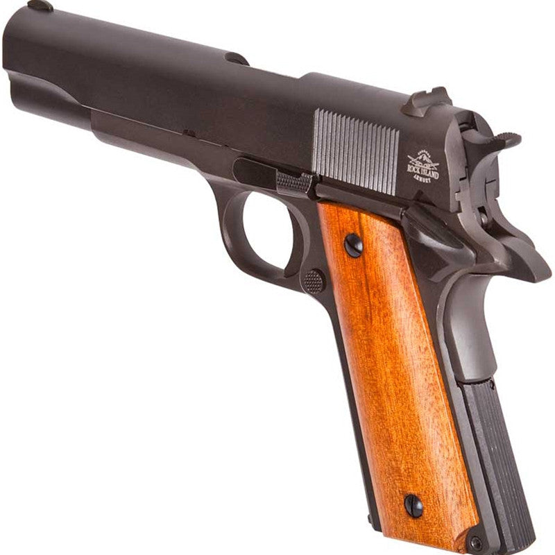 Rock Island 51615 GI Standard FS 9mm Luger 5 10+1 Black Parkerized Wood Grip Fixed Sights