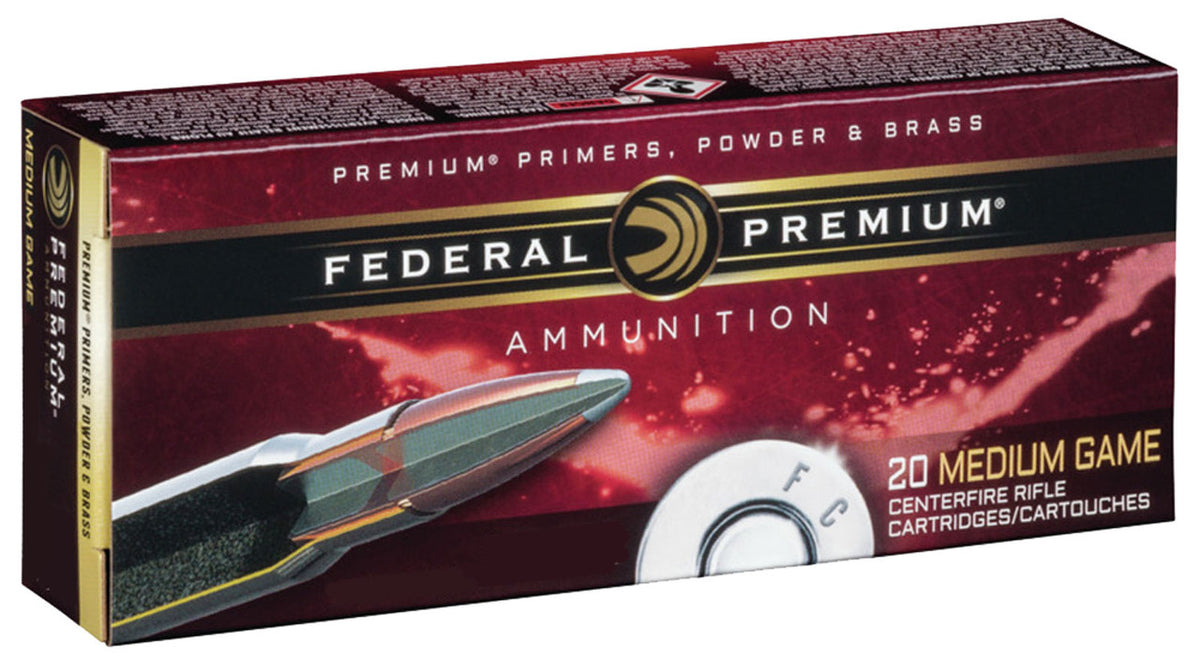 Federal P338RUMA Premium  338 RUM 210 gr Nosler Partition (NP) 20 Bx/ 10 Cs