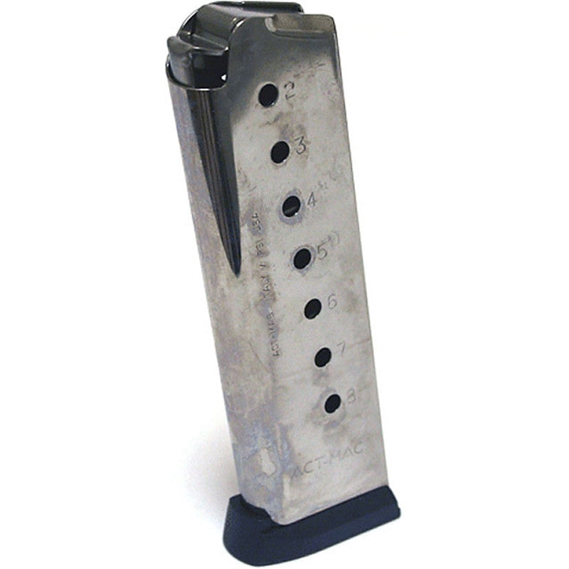 act mag 1911 Govt. or Commander 8rd .45acp Nickel Magazine