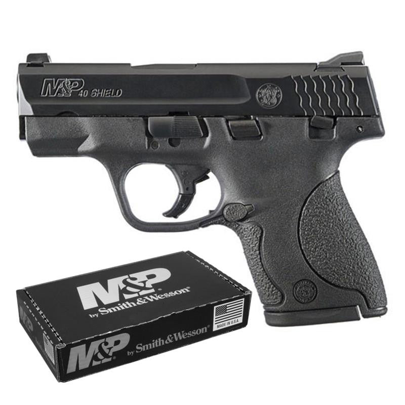 Smith & Wesson M&P40 .40 S&W Shield PTI with (1) 6rd Magazine, Night Sights and Factory Case - Very Good Condition
