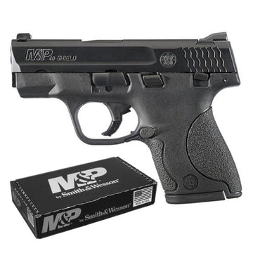 Smith & Wesson M&P40 .40 S&W Shield PTI with (1) 6rd Magazine, Night Sights and Factory Case - Very Good Condition