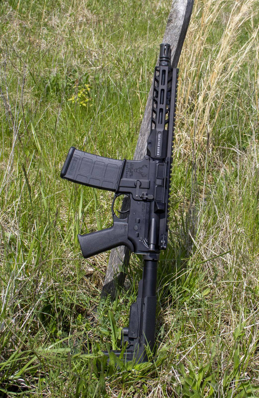 Stag Arms 15012211 Stag 15  300 Blackout 8 Pistol 30+1 Black Hard Coat Anodized Black Nitride SBA3 Pistol Stabilizing Brace Stock Black Magpul MOE SL Grip Left Hand