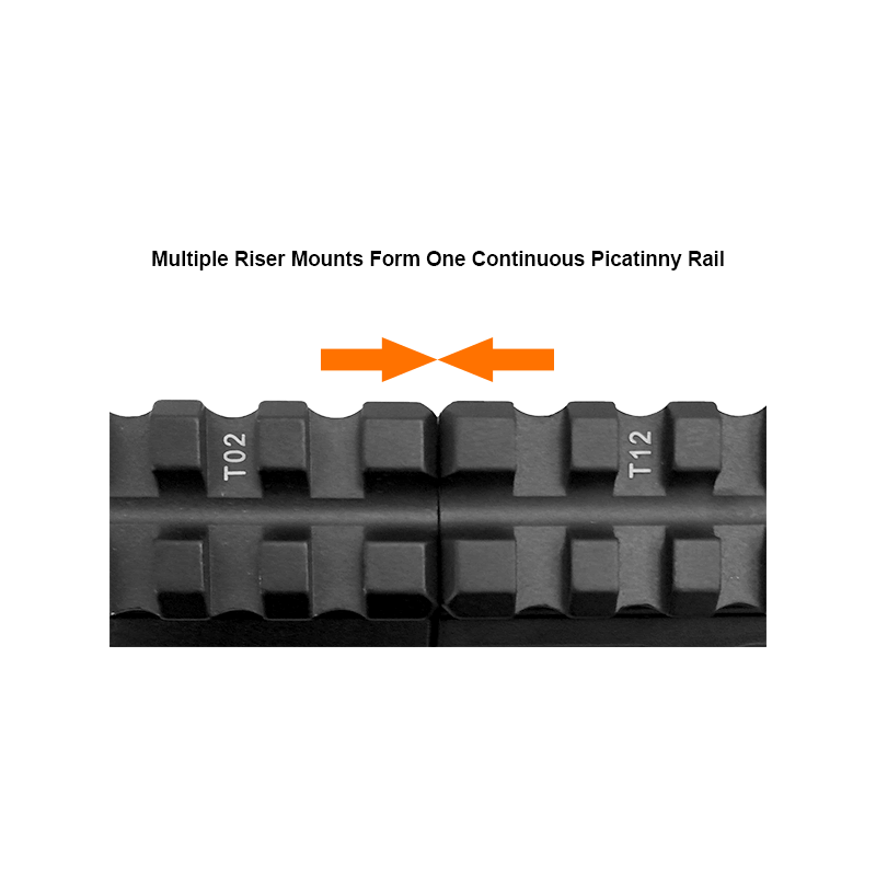 UTG Super Slim Picatinny Riser Mount, 0.75 Height, 13 Slots