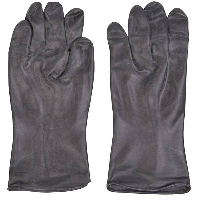 Belgian Black Rubber Gloves (Like New) - Medium