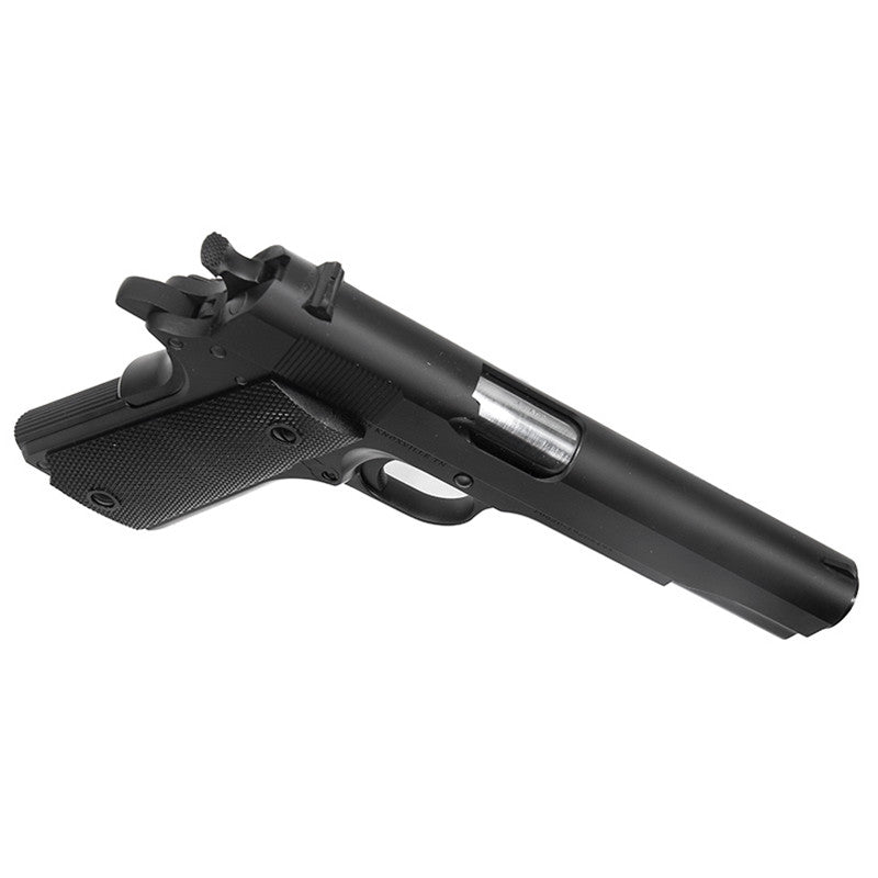 SDS Imports 1911 A1 Service 45 ACP 5 8+1 Black Cerakote Steel Slide Black Polymer Grip