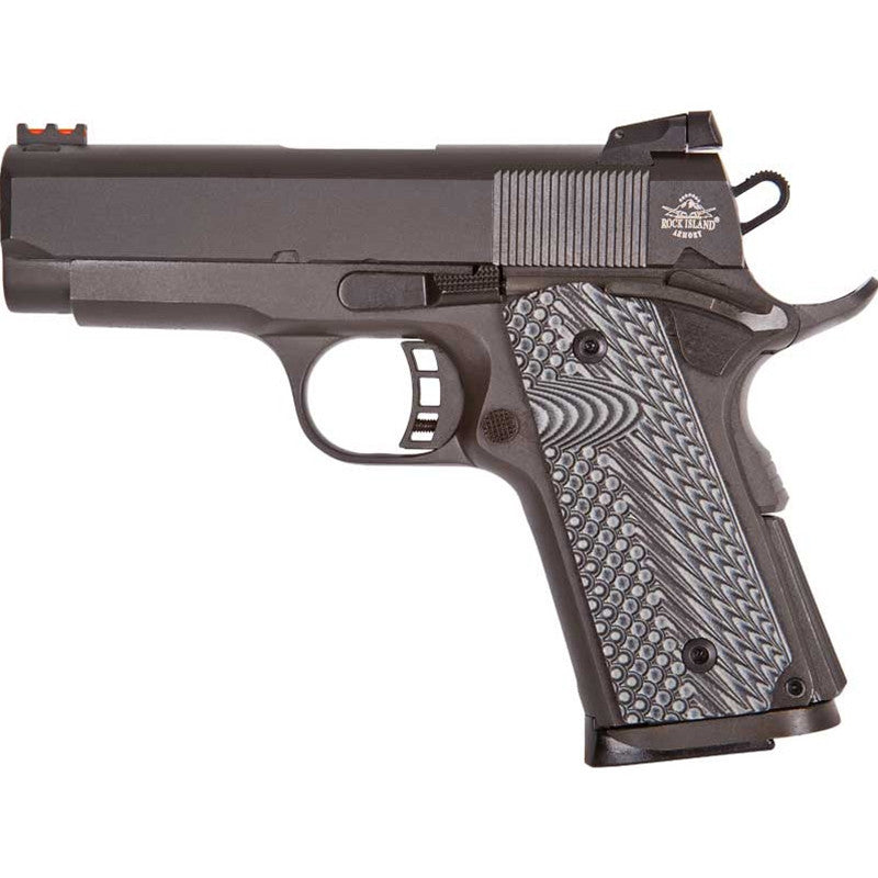 Rock Island 45 ACP 3.50 7+1 51479 Rock Ultra CS Black Parkerized Gray G10 Grip