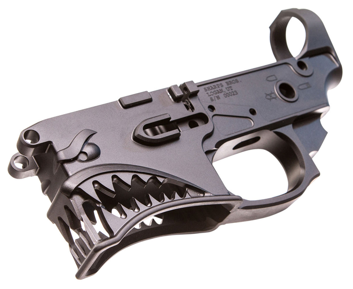 SHARPS BROS LLC SBLR01 Hellbreaker Stripped Lower AR-15 AR Platform Multi-Caliber Black Hardcoat Anodized