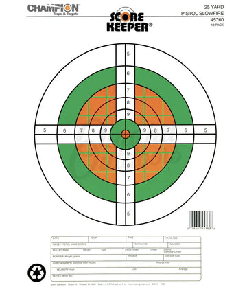 Champion Targets Flourescent Orange/Green Bulls