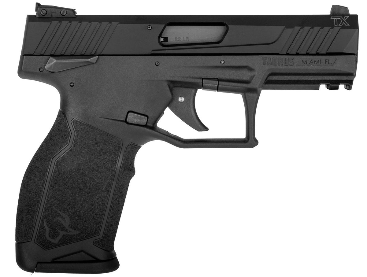 Taurus 1TX22141 TX22  22 LR 4.10 16+1 MS Black Anodized Aluminum Slide Ergonomic Black Polymer Grip