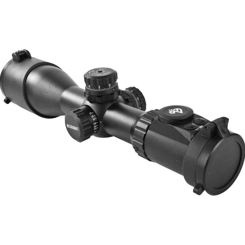 UTG SCP3UM312AO Accushot 3-12x 44mm Obj 32.00-10.00 ft @ 100 yds FOV 30mm Tube Black Finish Illuminated Red/Green Mil-Dot