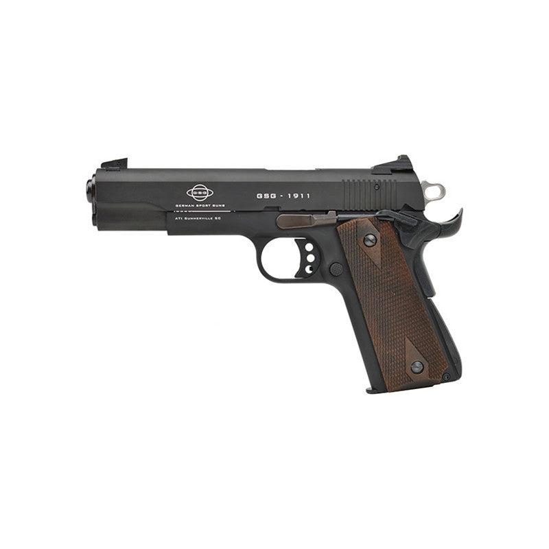 GSG 1911 22 LR 5 10+1 Black Hardcoat Anodized Walnut Grip