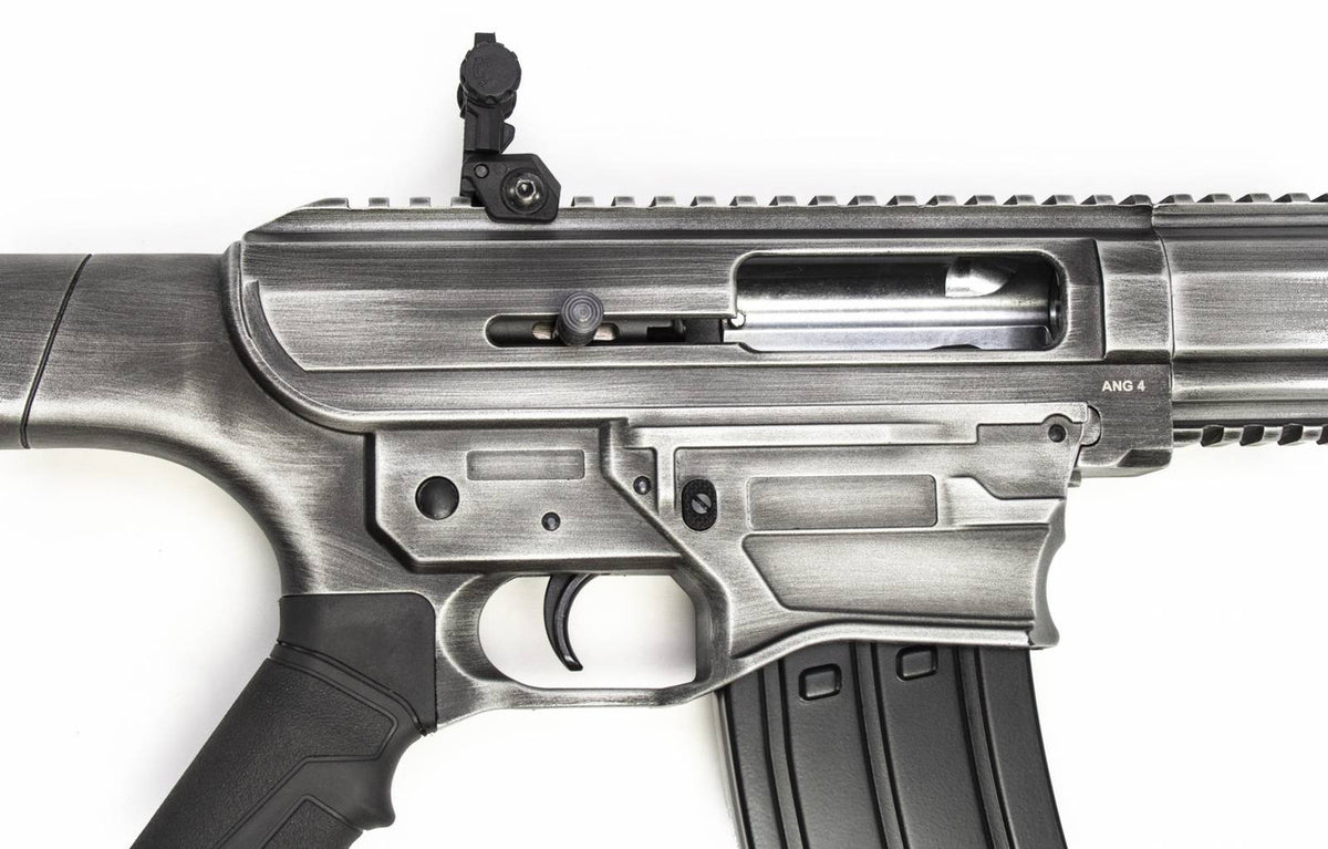 Armelegant 12ga Semi Automatic AR Style Shotgun - Battle-Worn Silver