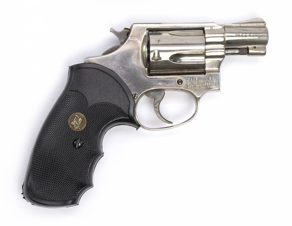 S&W 36 .38SPL 2" BBL NICKEL FIXED SIGHT SQUARE BUTT WITH TRIMMED HAMMER