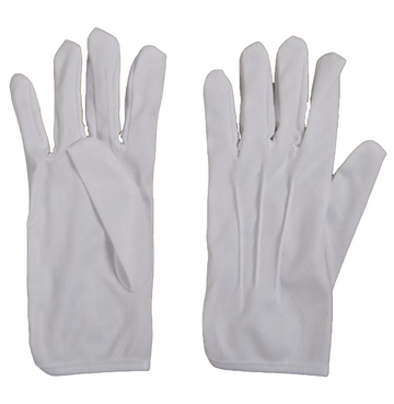 GERMAN WHITE PARADE GLOVES LIKE NEW (L/XL)