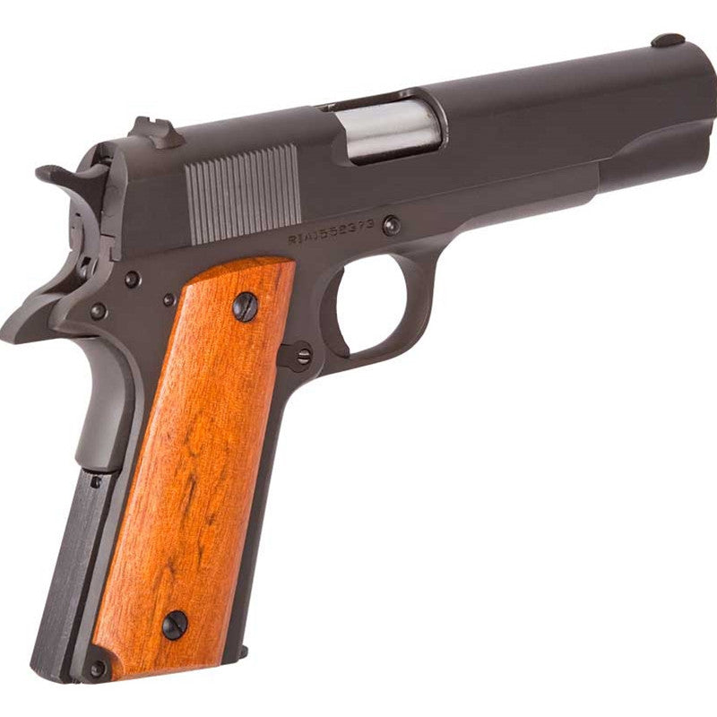 Rock Island 51615 GI Standard FS 9mm Luger 5 10+1 Black Parkerized Wood Grip Fixed Sights