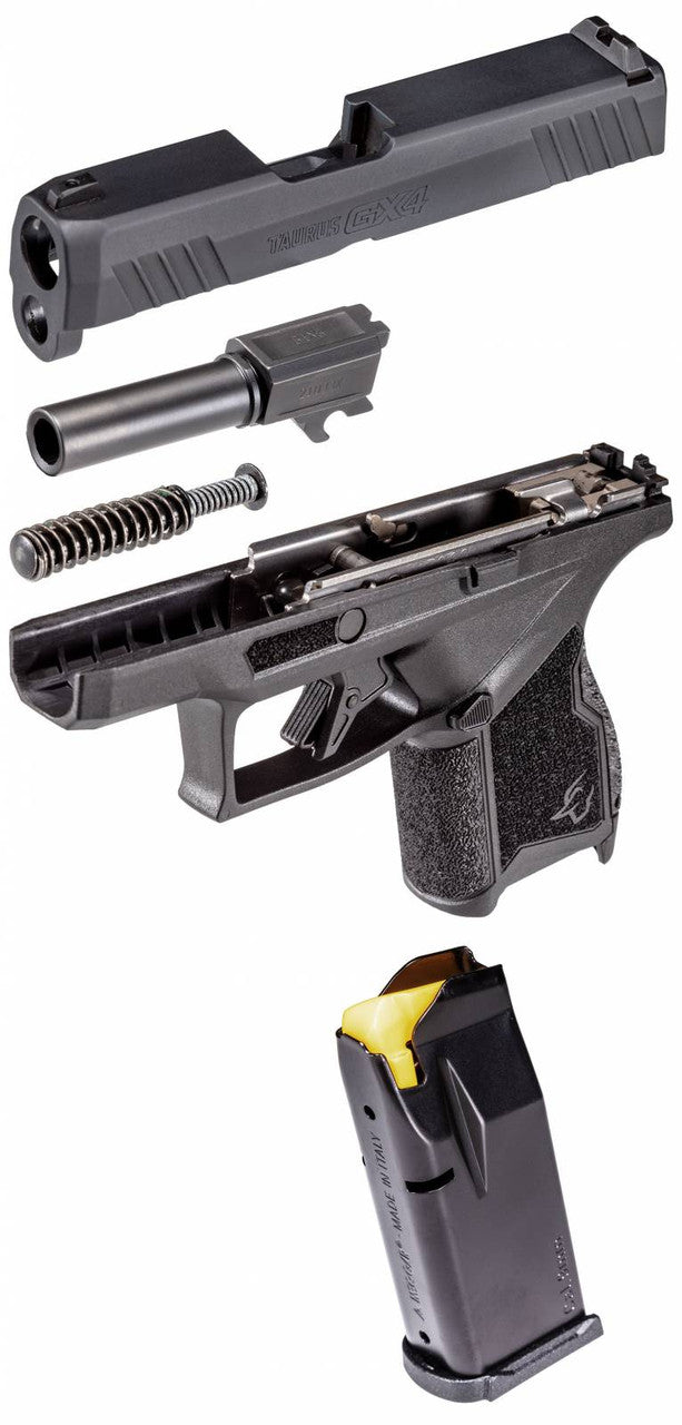Taurus 1-GX4M931 GX4 9mm Luger 3.06 11+1 Black Steel Slide Black interchangeable Backstrap Grip