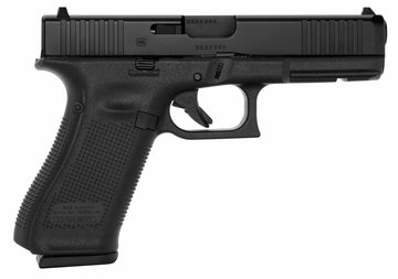 Glock PA175S201 G17 Gen5 9mm Luger 4.49 10+1 Black nDLC Steel w/Front Serrations Slide Black Rough Texture Interchangeable Backstraps Grip Fixed Sights
