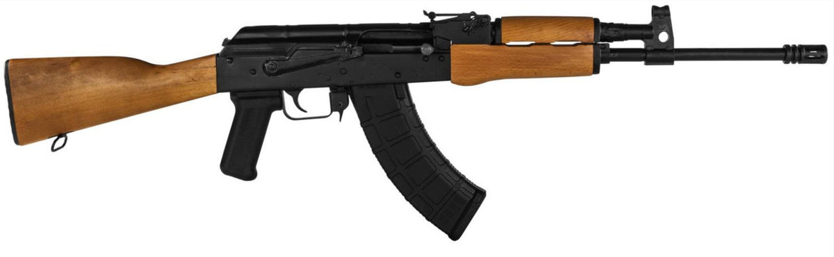Century RI12937 WASR Paratrooper 7.62x39mm 16 Black Wood Stock Black Polymer Grip