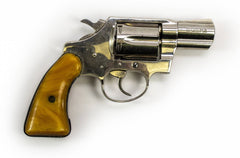 COLT DETECTIVE SPECIAL 3rd ISSUE 38 SPECIAL 2 BARREL NICKLE PLATED REVOLVER-USED7678