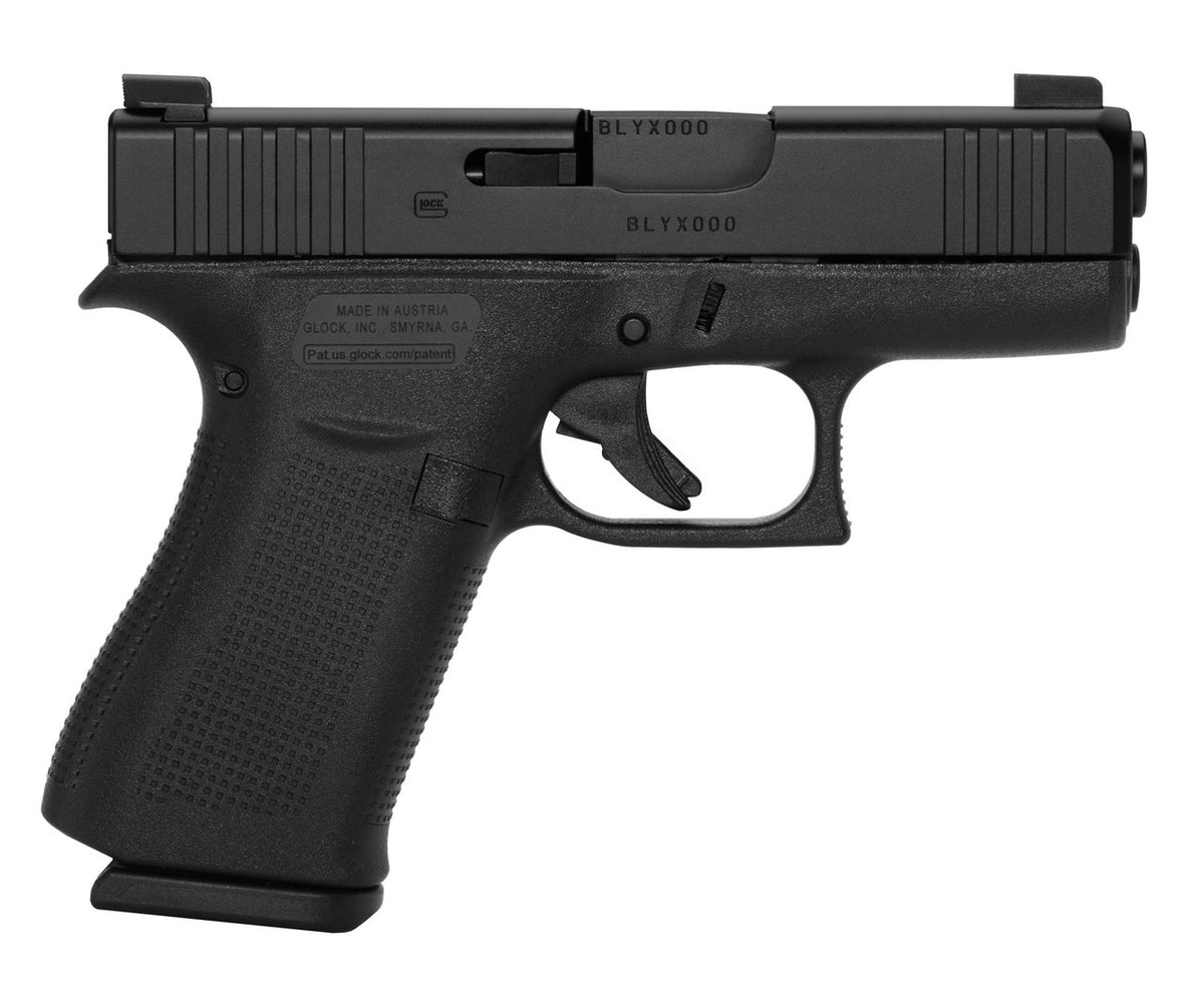 Glock PX4350201 G43X Sub-Compact 9mm Luger 3.41 10+1 Black nDLC Steel w/Front Serrations Slide Black Polymer Grip Fixed Sights