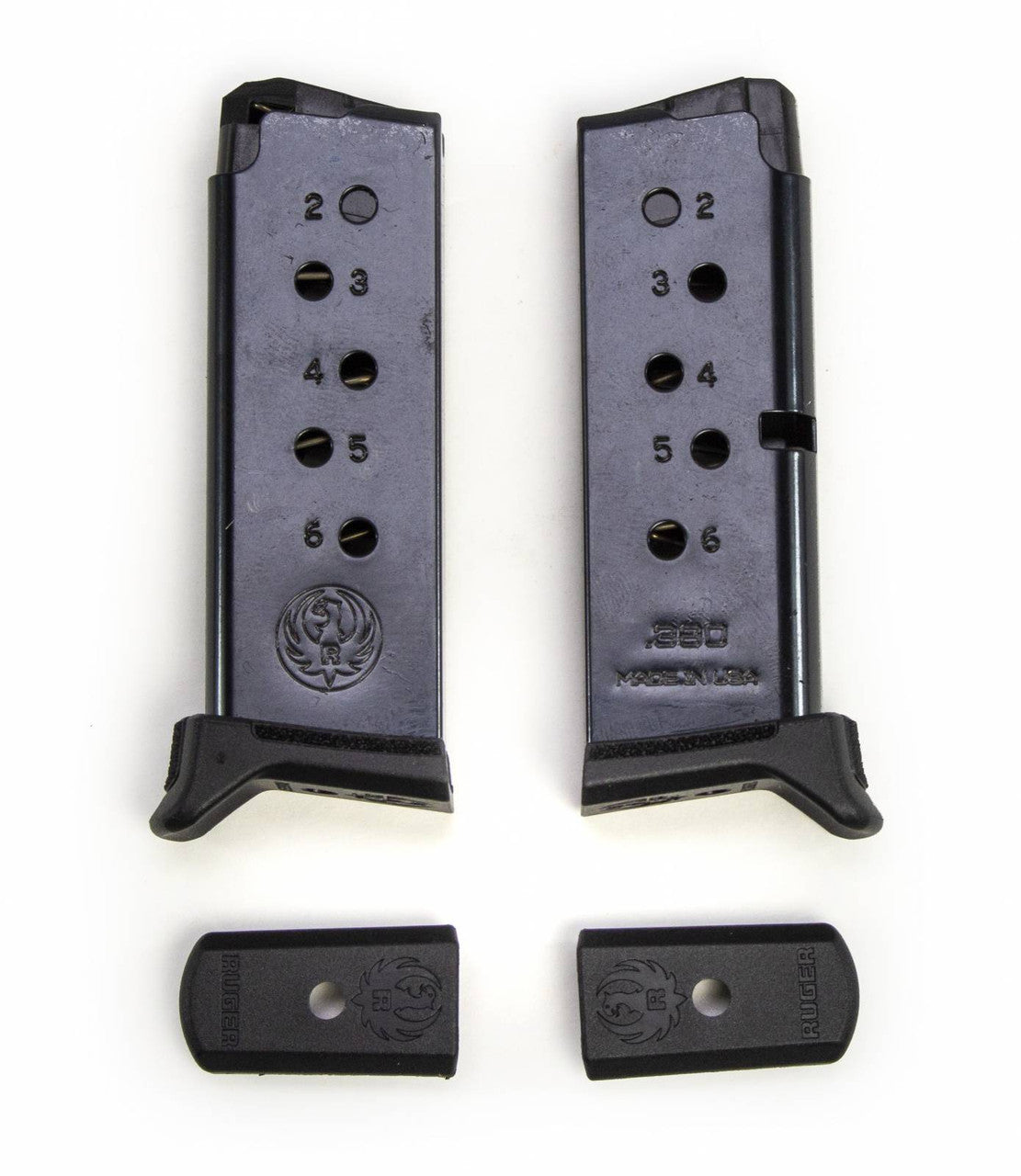 Ruger 380 ACP 6rd LCP/LCPll   Black Extended 2 Per Pack