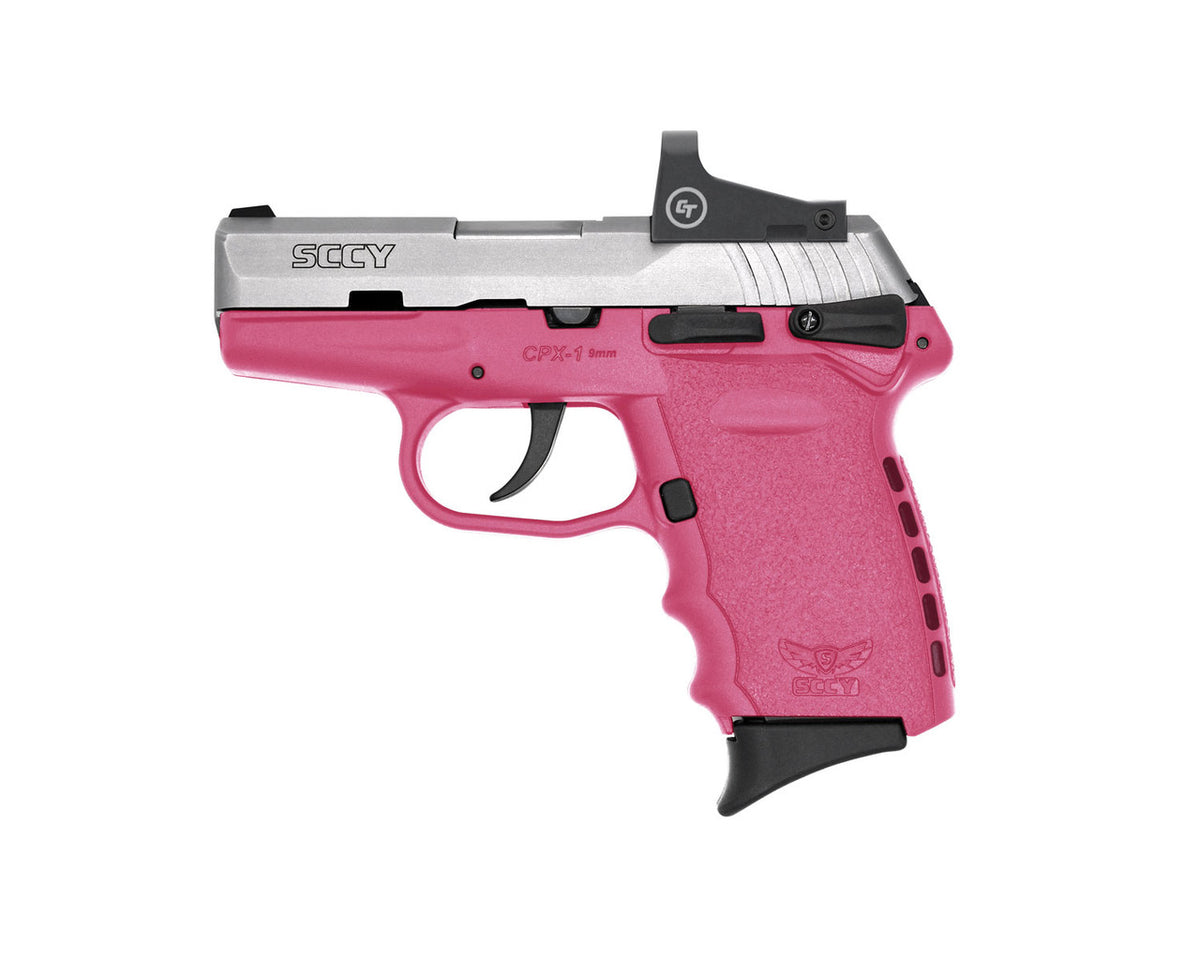SCCY Industries CPX-1TTPKRD CPX-1 RD 9mm Luger 3.10 10+1 Stainless Steel Slide Pink Polymer Grip CTS-1500 Red Dot