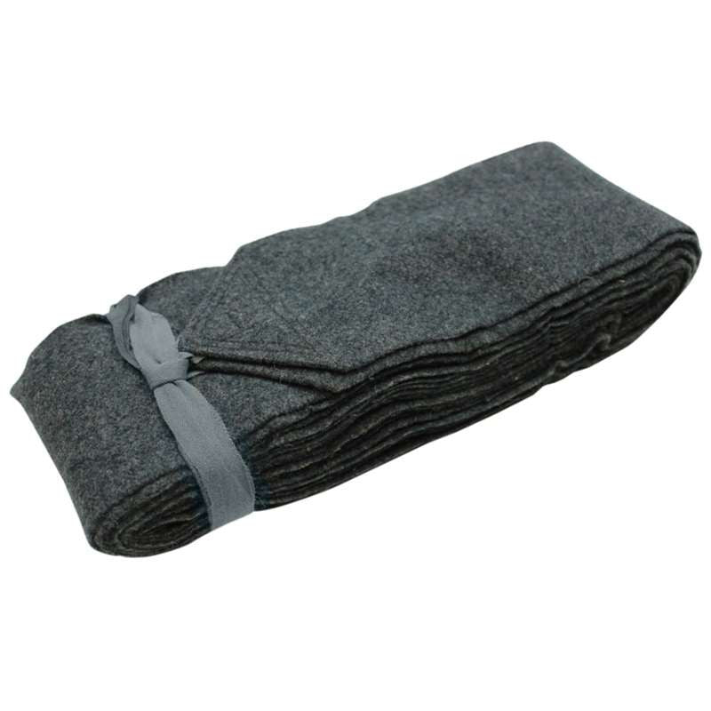 (1) Pair Swiss Blue - Grey Wool Leg Wraps (Puttees) - Like New