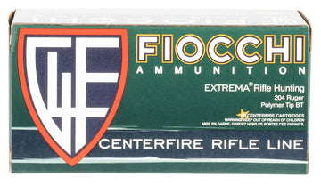 Fiocchi 204HVB Extrema  204 Ruger 40 gr V-Max Polymer Tip 50 Bx/ 20 Cs