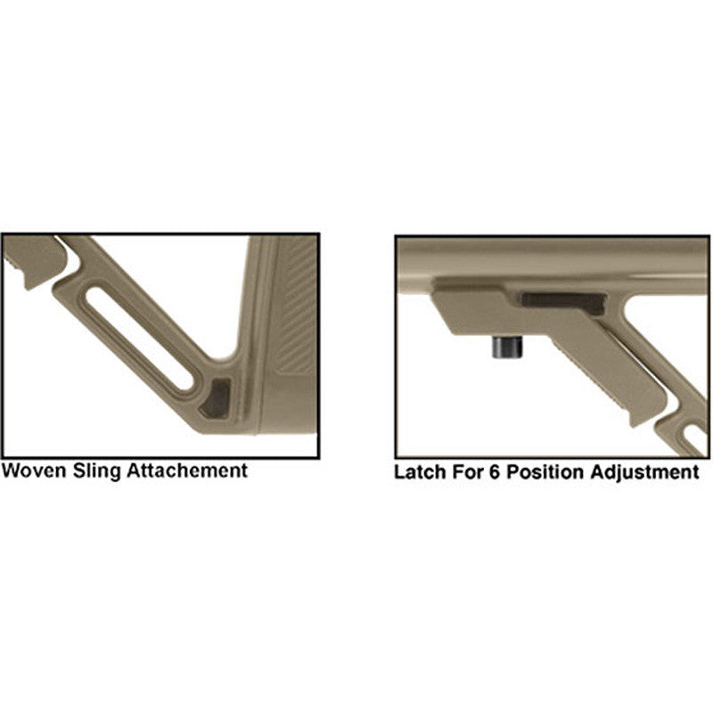 UTG Pro M4 Ops Ready S2 Mil-spec Stock Kit - FDE