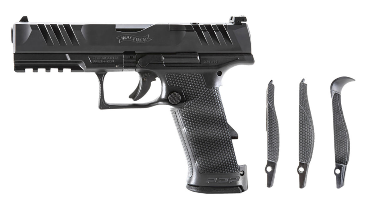 Walther Arms 2851237 PDP Optic Ready 9mm Luger 4 18+1 Black Black Steel Slide Performance Duty Textured Black Polymer Grip