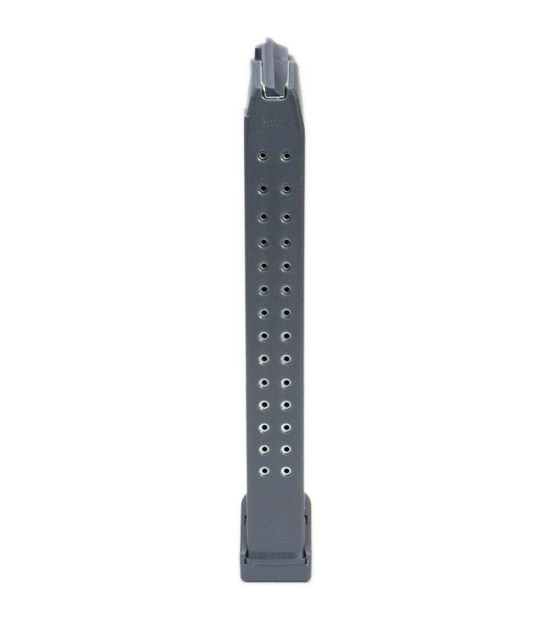 Glock Compatible 9mm 33rd BATTLESHIP GRAY Reinforced Steel Lined Polymer Magazine