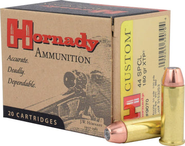 Hornady 9070 Custom  
44 Special 180 GR XTP Jacket Hollow Point 20 Bx/ 10 Cs
