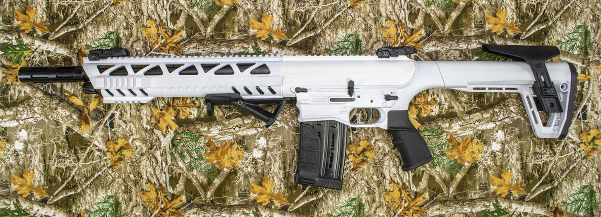 Monastor 102 12GA  White Semi-Auto Shotgun