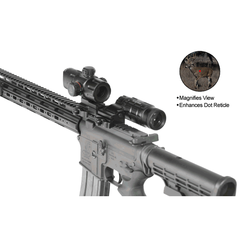 UTG SCP-MF3WEQS Magnifier 3x 25mm Obj 2 Eye Relief  Black