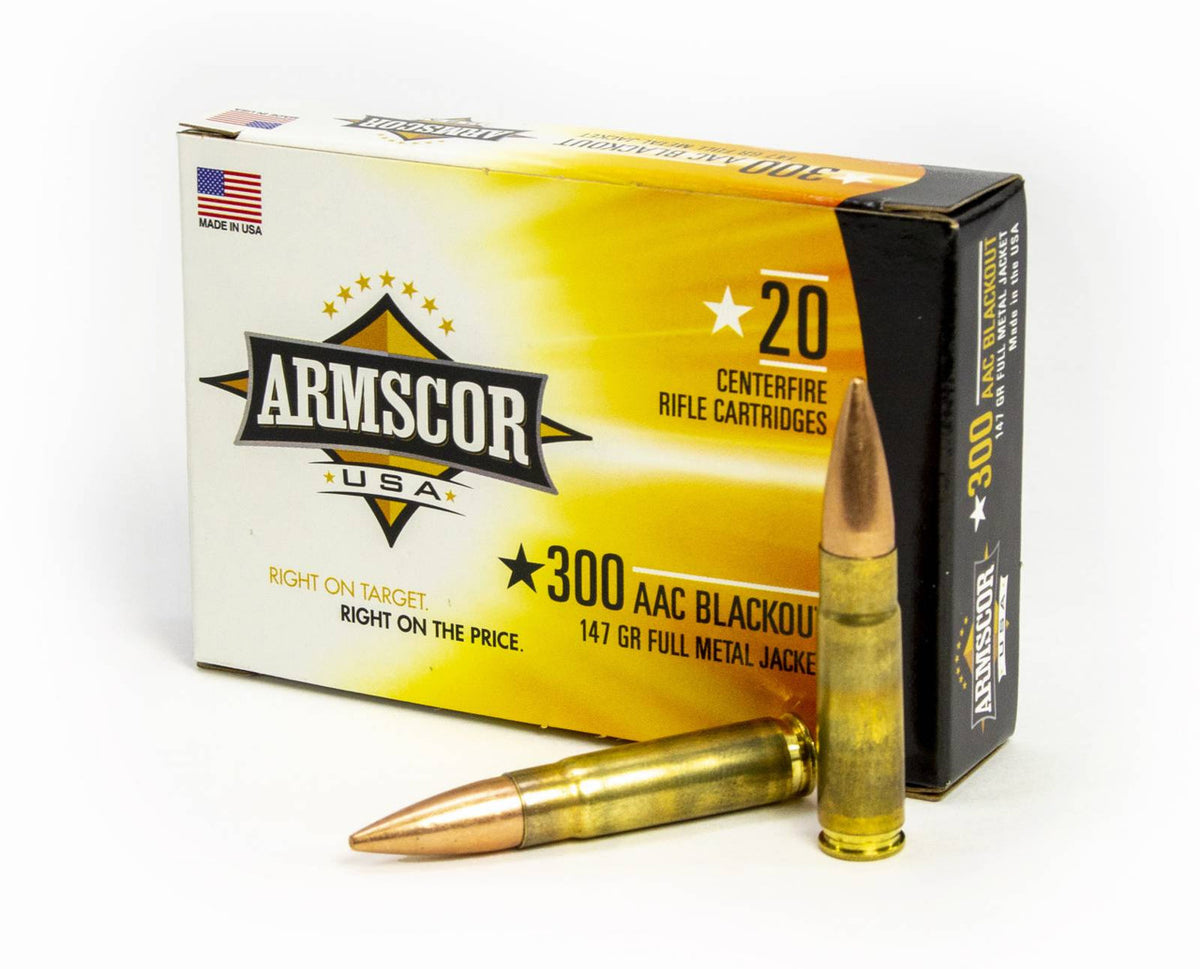 Armscor FAC300AAC1N Rifle  300 Blackout 147 gr Full Metal Jacket (FMJ) 20 Bx/ 10 Cs