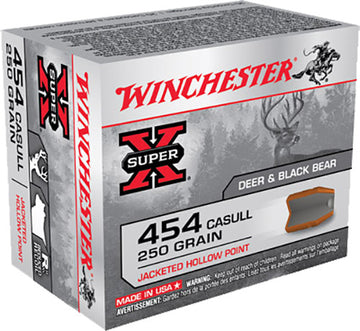 Winchester Ammo X454C3 Super-X  454 Casull 250 gr Jacketed Hollow Point (JHP) 20 Bx/ 10 Cs
