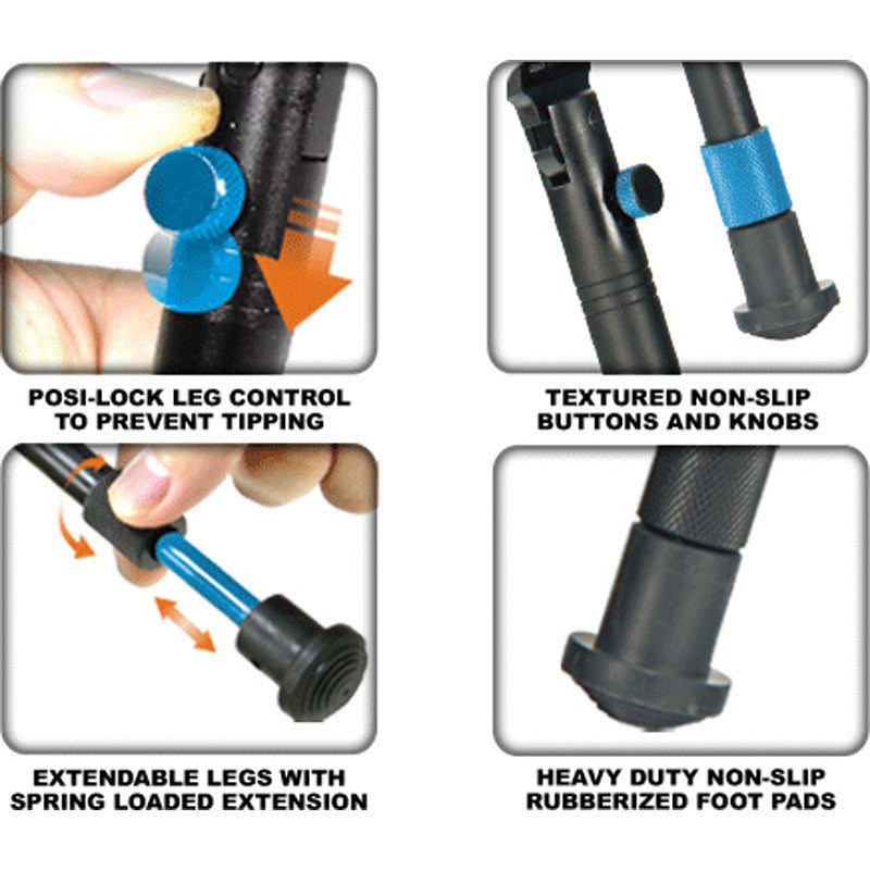 Clamp On Bipod - Steel Stands