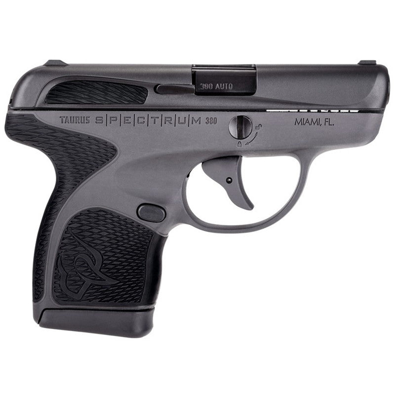 Taurus 1007031201 Spectrum  380 Automatic Colt Pistol (ACP) Double 2.80 6+1 & 7+1 Gray Polymer Frame Black Synthetic Grip Black Carbon Steel Slide