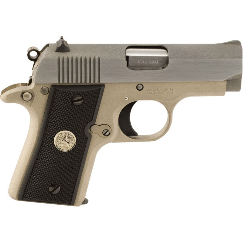 Colt Mfg O6891 Mustang Pocketlite 380 ACP 2.75 6+1 Stainless Cerakote Stainless Steel Black Polymer Grip