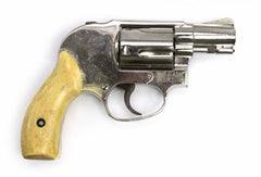 S&W Revolver 38, .38 Special 2 Barrel Fixed Sights, Round Butt, Nickel