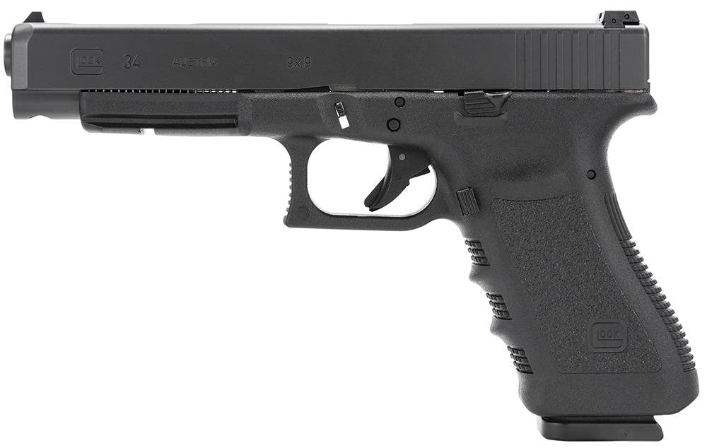 Glock PI3430103 G34 Gen 3 9mm Luger 5.31 17+1 Black Steel Slide Black Polymer Grip Adj Sights
