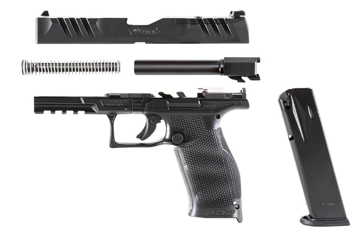 Walther Arms 2851237 PDP Optic Ready 9mm Luger 4 18+1 Black Black Steel Slide Performance Duty Textured Black Polymer Grip