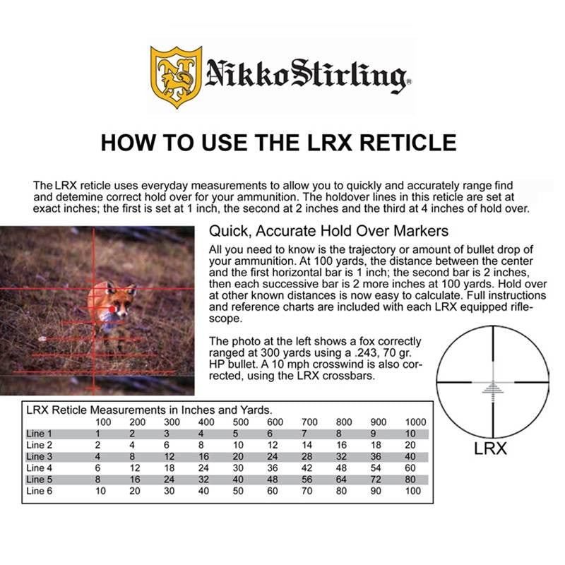 Nikko Stirling Gameking 4-16X44 Illuminated LRX Scope