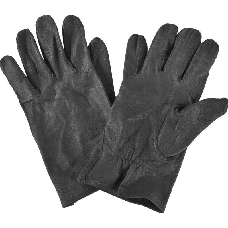 German Grey Leather Gloves - Large